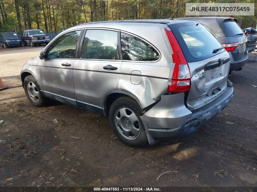 2007 Honda Cr-V Lx VIN: JHLRE48317C075459 Lot: 40847553