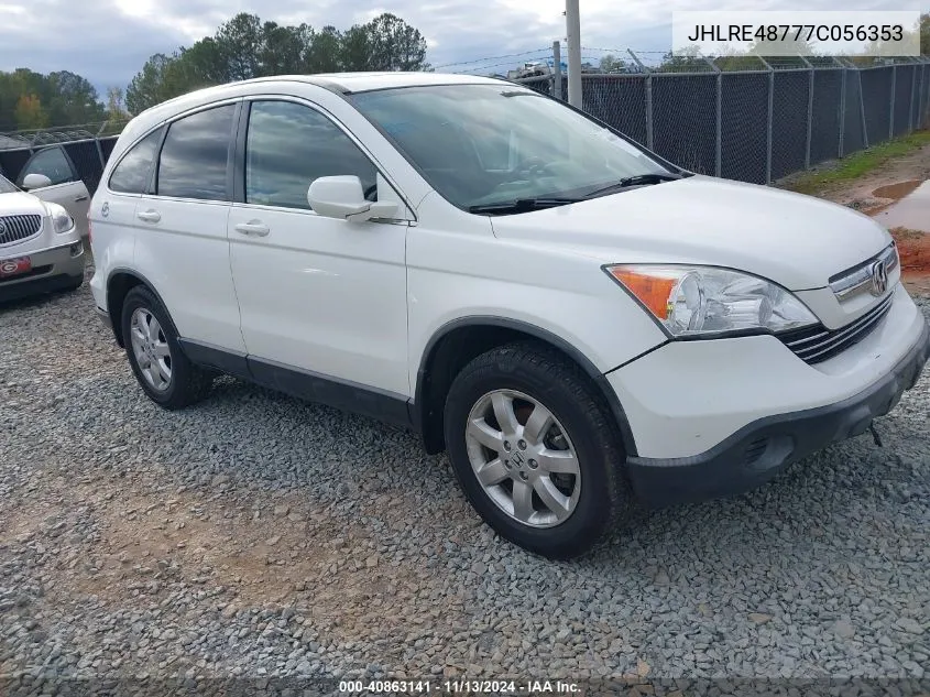 2007 Honda Cr-V Ex-L VIN: JHLRE48777C056353 Lot: 40863141