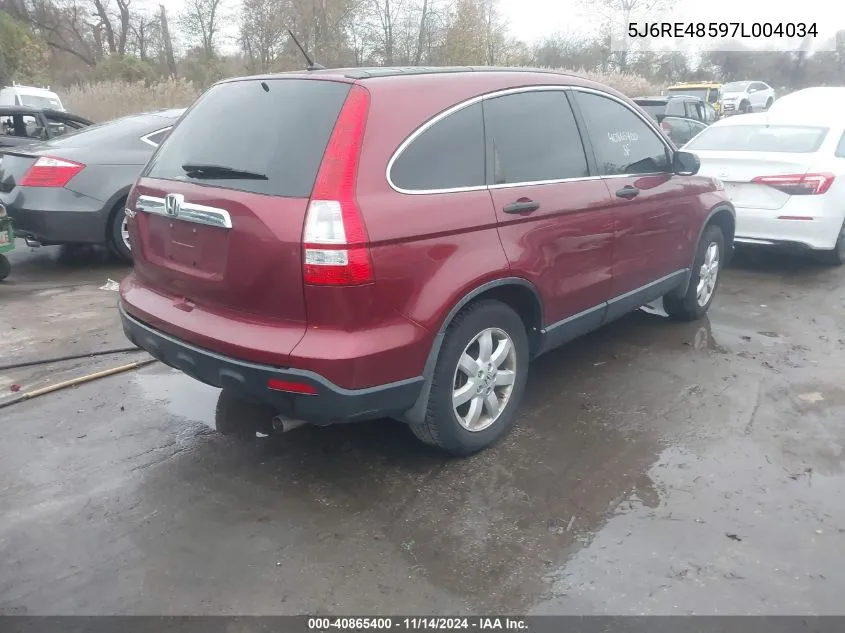 2007 Honda Cr-V Ex VIN: 5J6RE48597L004034 Lot: 40865400