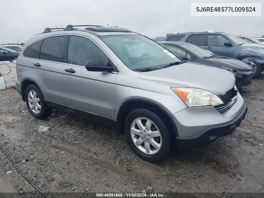 2007 Honda Cr-V Ex VIN: 5J6RE48577L009524 Lot: 40891668