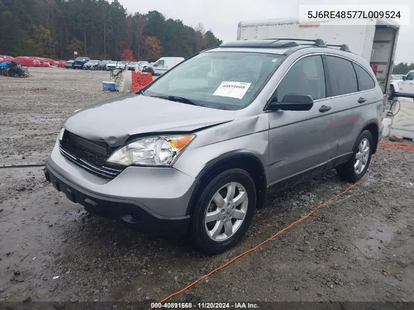 2007 Honda Cr-V Ex VIN: 5J6RE48577L009524 Lot: 40891668