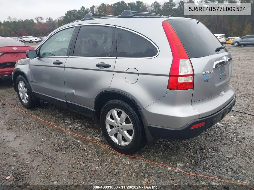 2007 Honda Cr-V Ex VIN: 5J6RE48577L009524 Lot: 40891668