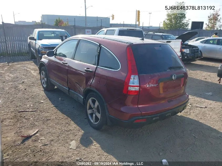 5J6RE48378L813192 2008 Honda Cr-V