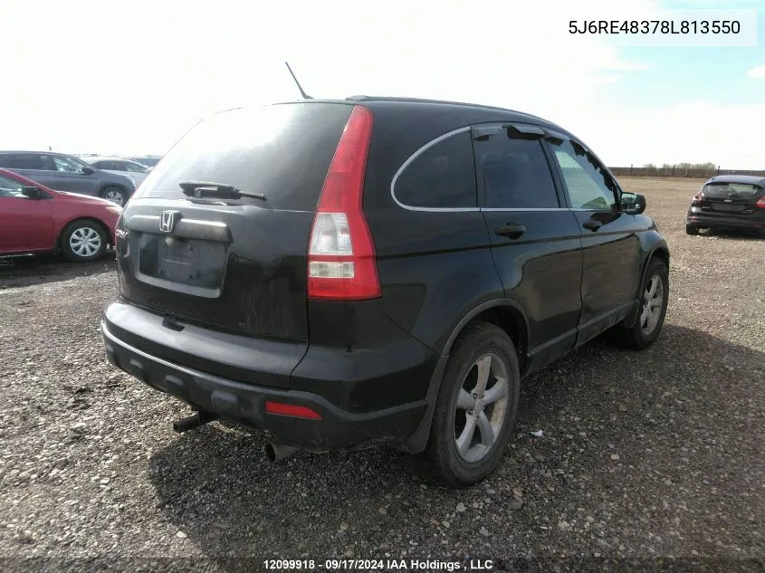 5J6RE48378L813550 2008 Honda Cr-V Lx