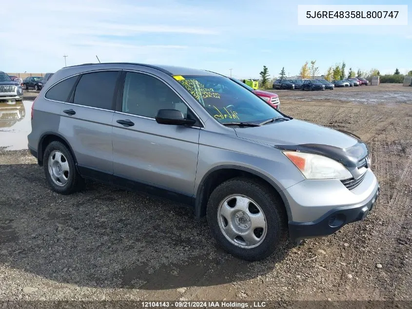 5J6RE48358L800747 2008 Honda Cr-V