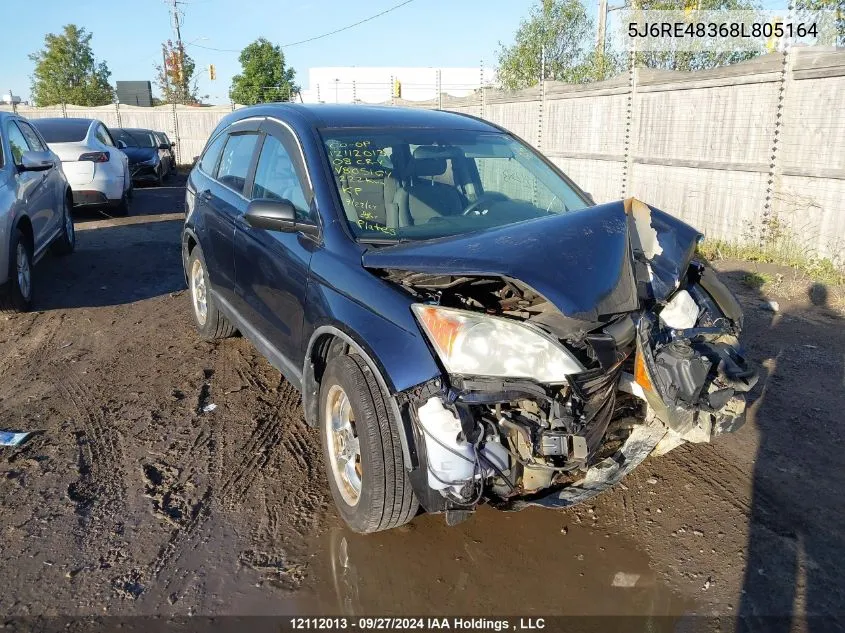 2008 Honda Cr-V VIN: 5J6RE48368L805164 Lot: 12112013