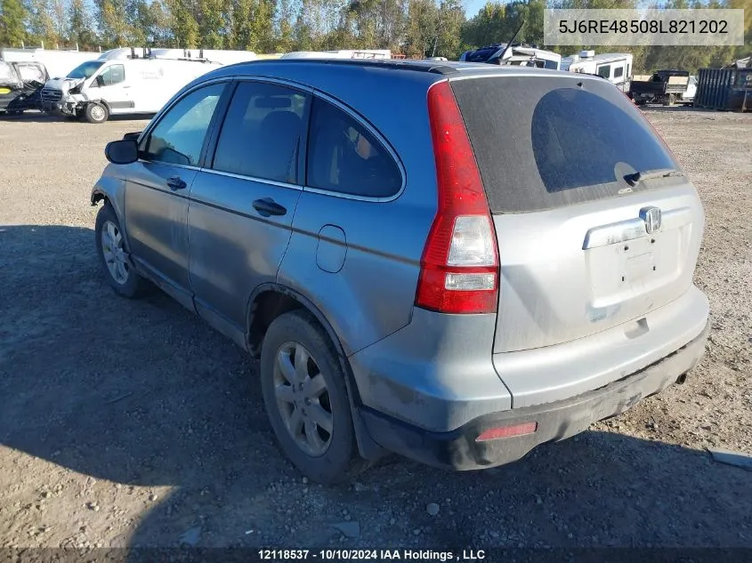 5J6RE48508L821202 2008 Honda Cr-V