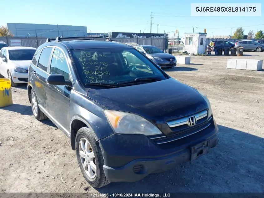 2008 Honda Cr-V VIN: 5J6RE485X8L814175 Lot: 12124895