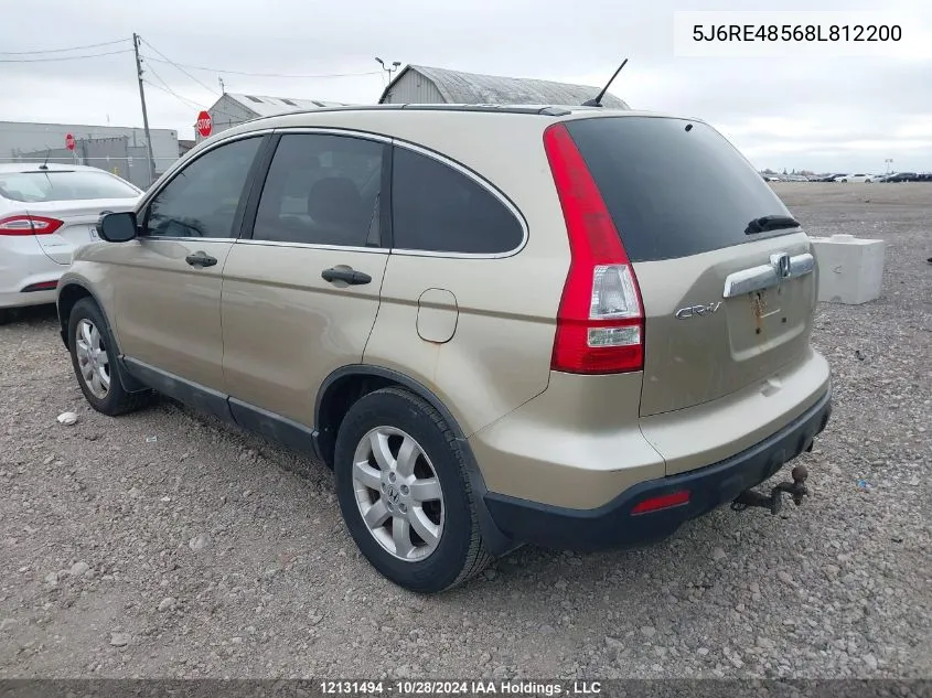 2008 Honda Cr-V VIN: 5J6RE48568L812200 Lot: 12131494