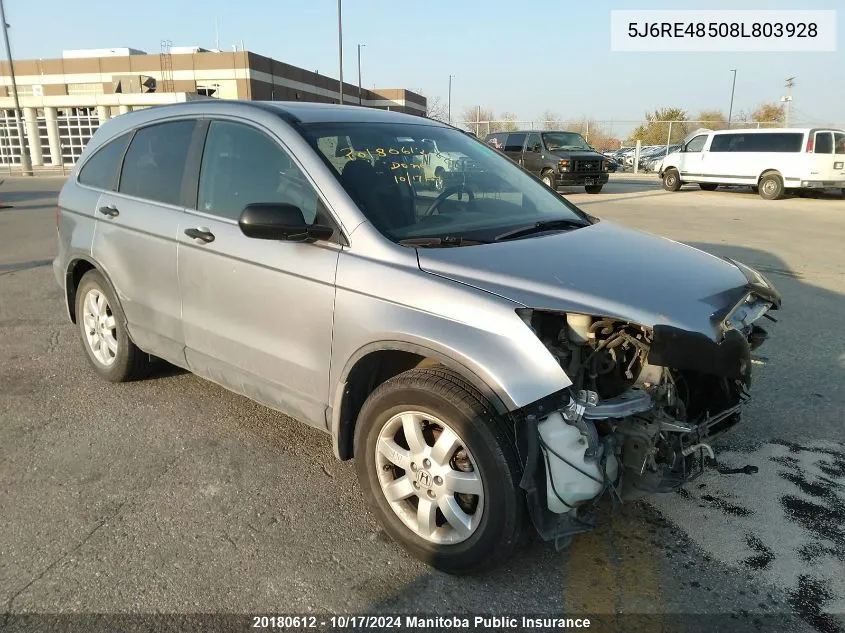 5J6RE48508L803928 2008 Honda Cr-V Ex