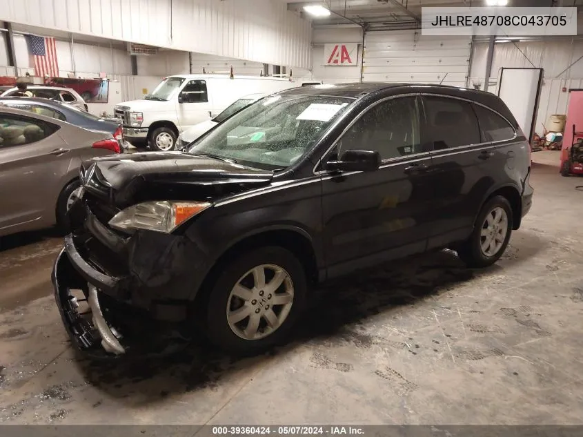 JHLRE48708C043705 2008 Honda Cr-V Ex-L