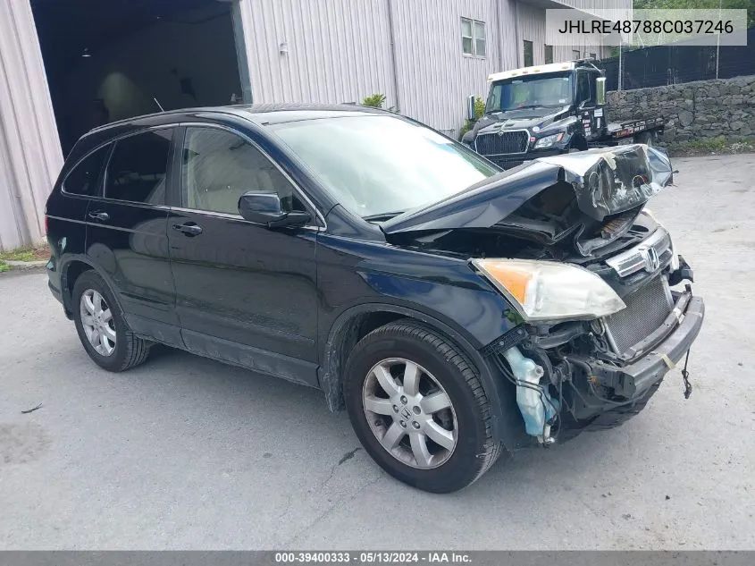 2008 Honda Cr-V Ex-L VIN: JHLRE48788C037246 Lot: 39400333