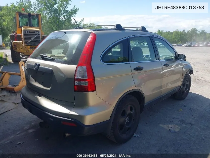 JHLRE48388C013753 2008 Honda Cr-V Lx