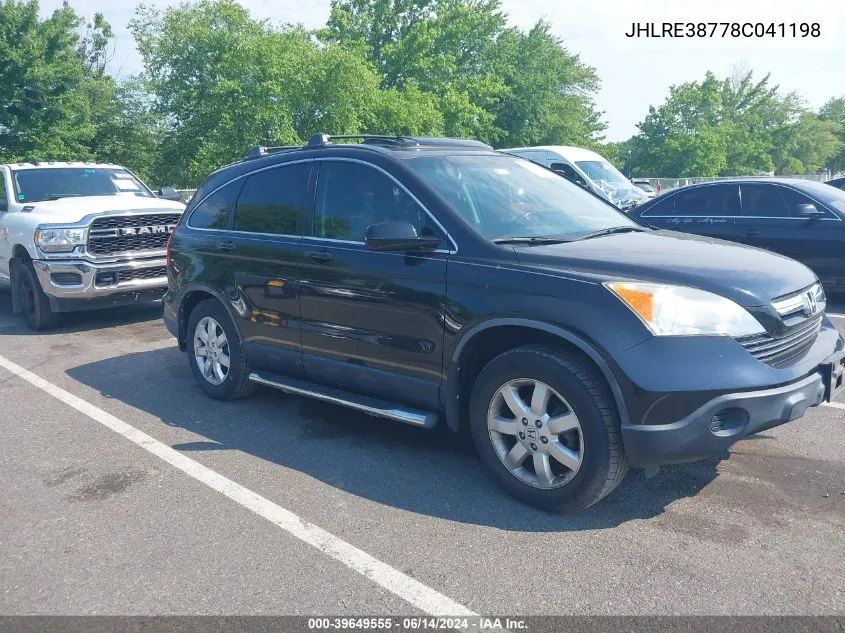 2008 Honda Cr-V Ex-L VIN: JHLRE38778C041198 Lot: 39649555