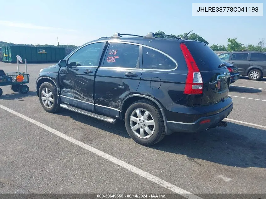 JHLRE38778C041198 2008 Honda Cr-V Ex-L