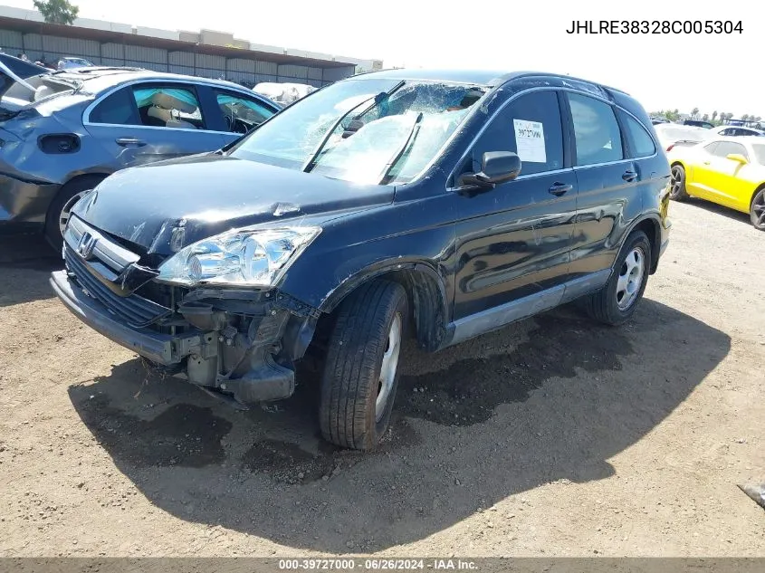 JHLRE38328C005304 2008 Honda Cr-V Lx