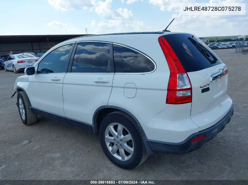 JHLRE48728C075278 2008 Honda Cr-V Ex-L