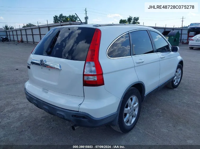 JHLRE48728C075278 2008 Honda Cr-V Ex-L