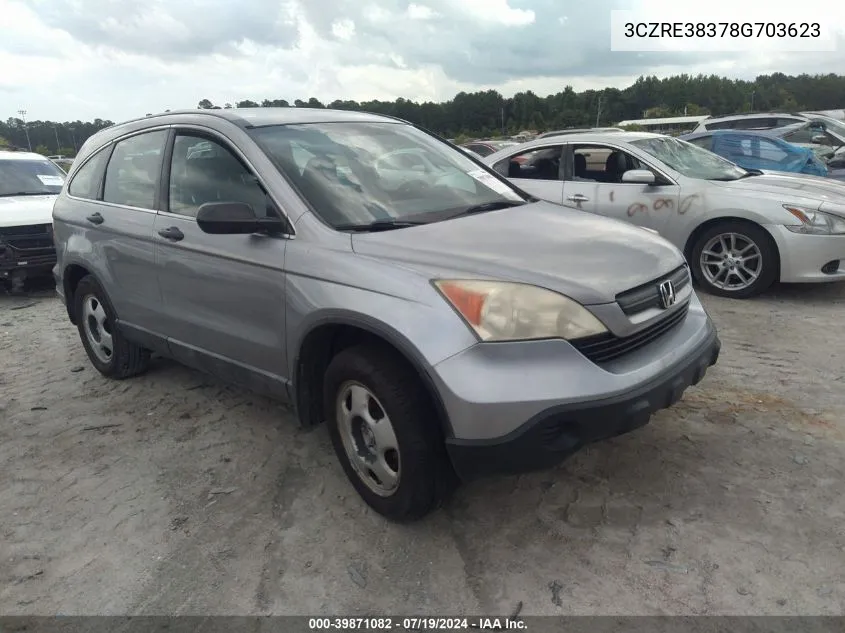 3CZRE38378G703623 2008 Honda Cr-V Lx