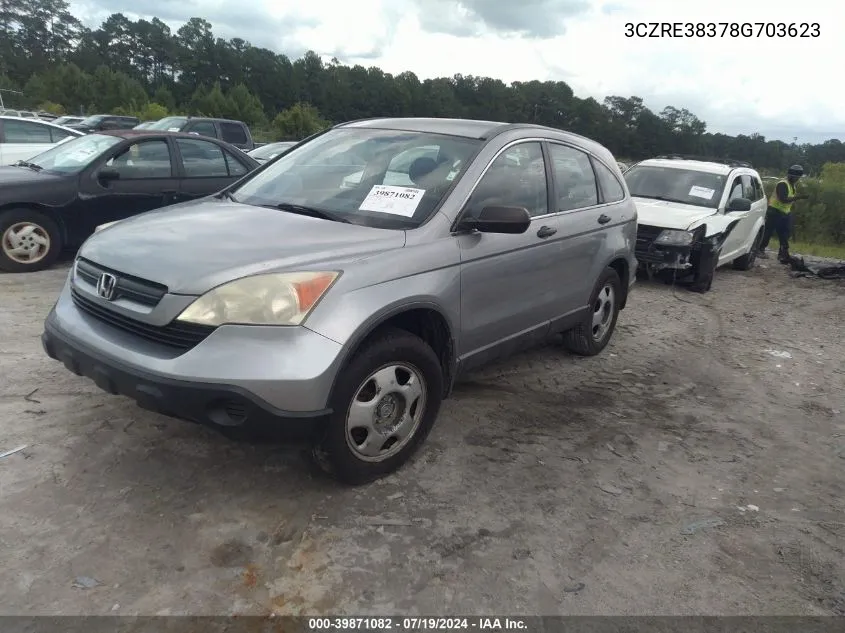 3CZRE38378G703623 2008 Honda Cr-V Lx