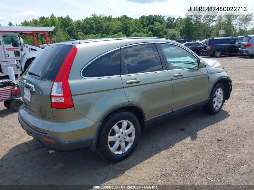 JHLRE48748C022713 2008 Honda Cr-V Ex-L