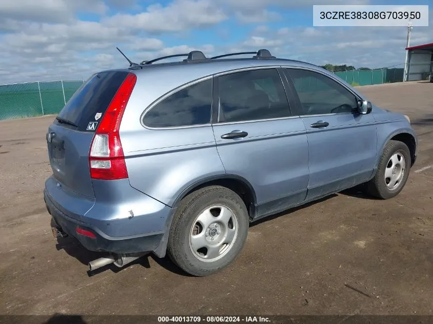 3CZRE38308G703950 2008 Honda Cr-V Lx