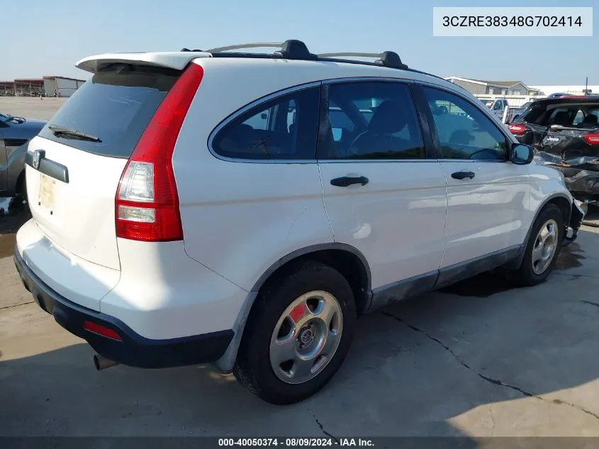 3CZRE38348G702414 2008 Honda Cr-V Lx