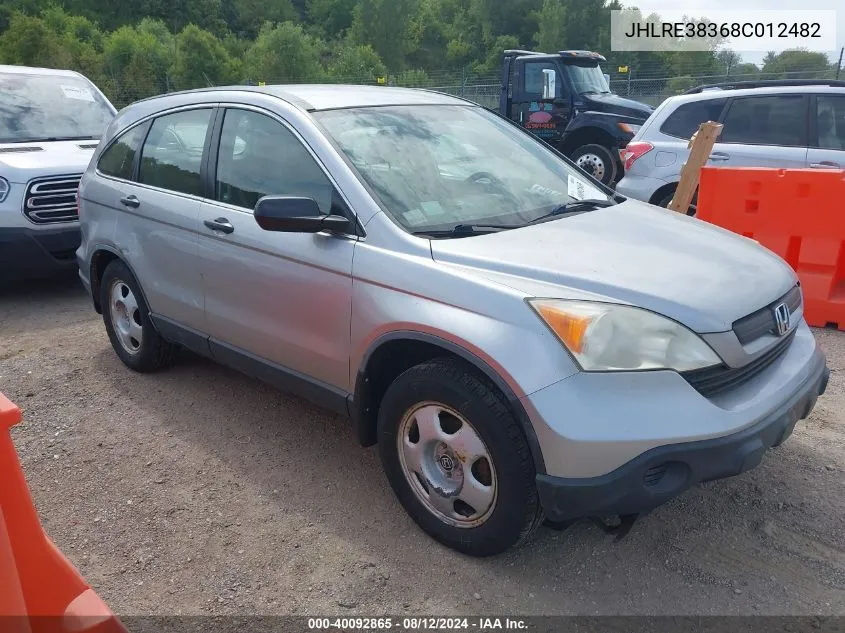 JHLRE38368C012482 2008 Honda Cr-V Lx