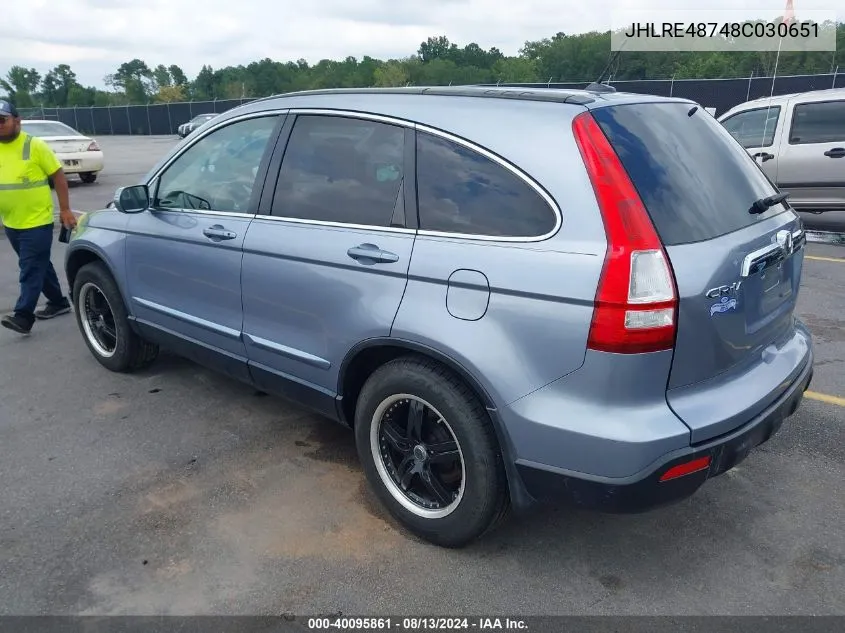 JHLRE48748C030651 2008 Honda Cr-V Ex-L