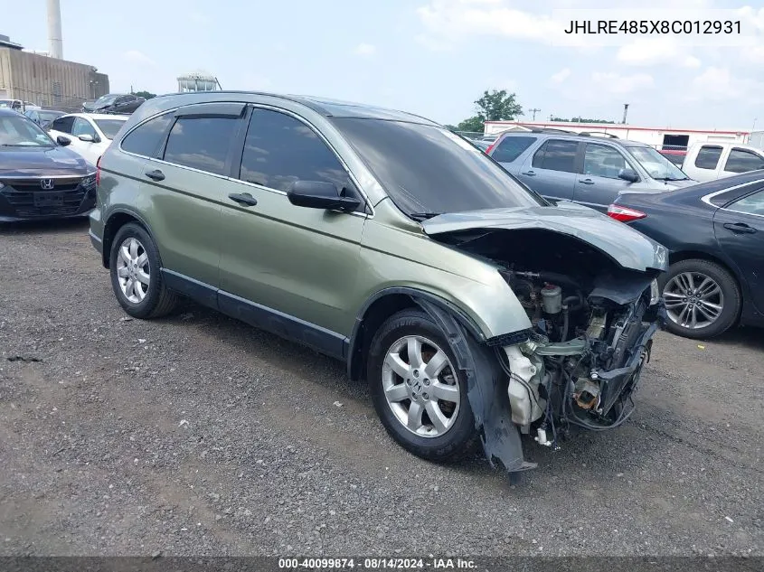 JHLRE485X8C012931 2008 Honda Cr-V Ex