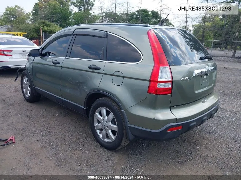 JHLRE485X8C012931 2008 Honda Cr-V Ex