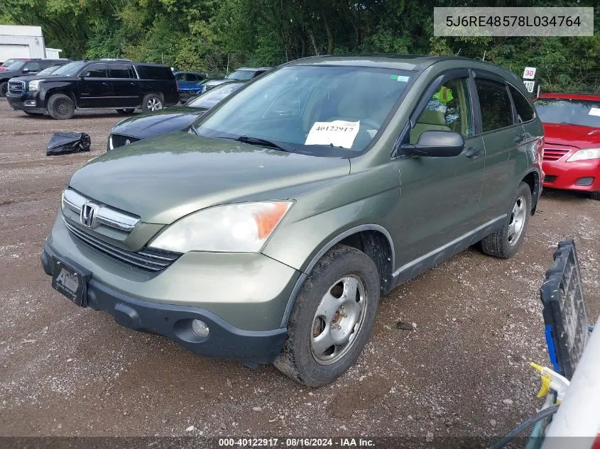 5J6RE48578L034764 2008 Honda Cr-V Ex