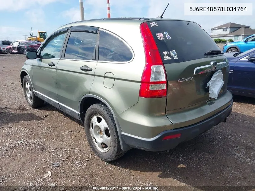 5J6RE48578L034764 2008 Honda Cr-V Ex