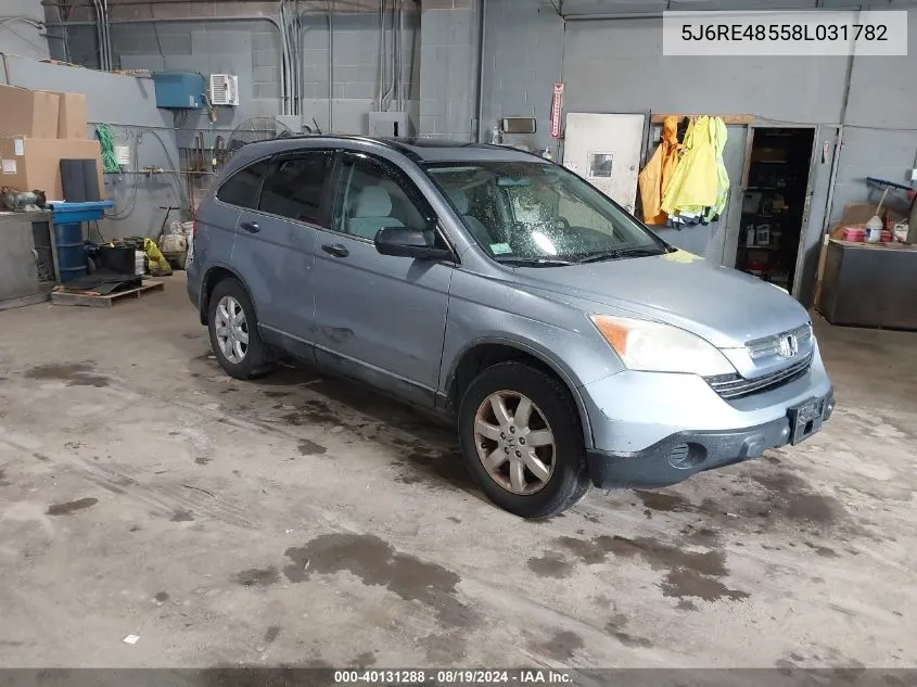 5J6RE48558L031782 2008 Honda Cr-V Ex