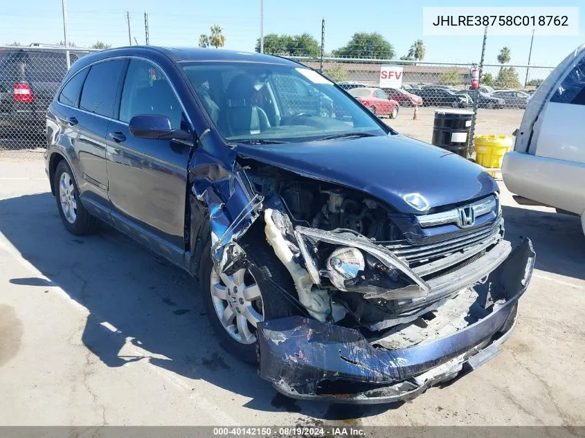 JHLRE38758C018762 2008 Honda Cr-V Ex-L