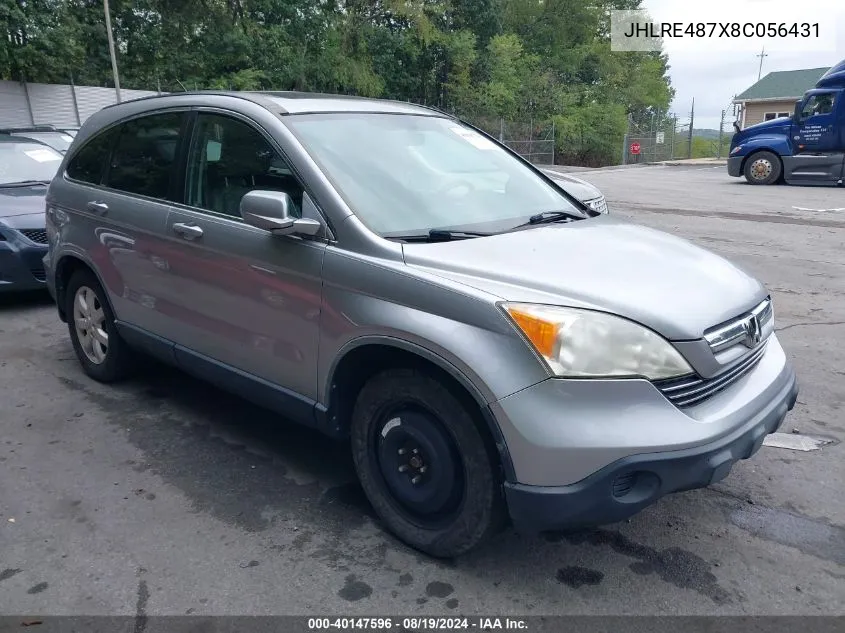 2008 Honda Cr-V Ex-L VIN: JHLRE487X8C056431 Lot: 40147596