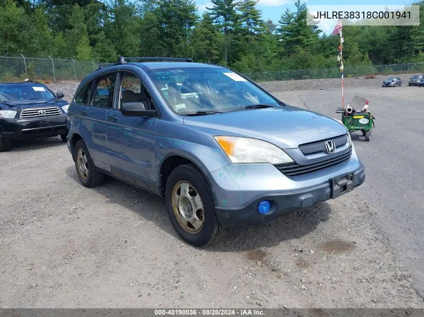 JHLRE38318C001941 2008 Honda Cr-V Lx