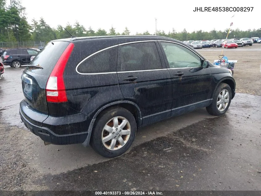 2008 Honda Cr-V Ex VIN: JHLRE48538C008297 Lot: 40193373