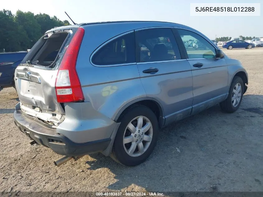 5J6RE48518L012288 2008 Honda Cr-V Ex