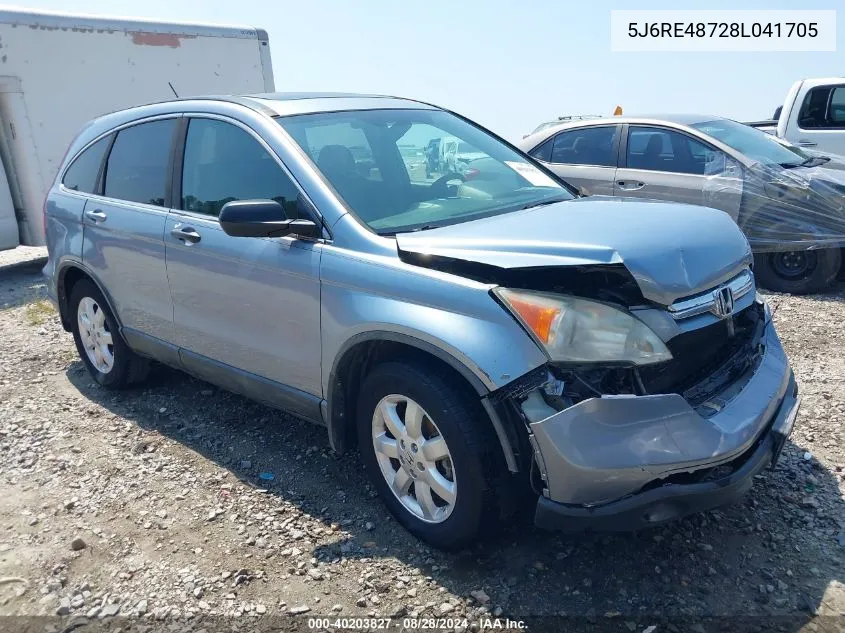 5J6RE48728L041705 2008 Honda Cr-V Ex-L