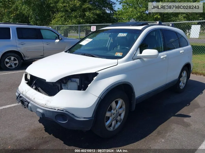 JHLRE38798C028243 2008 Honda Cr-V Ex-L