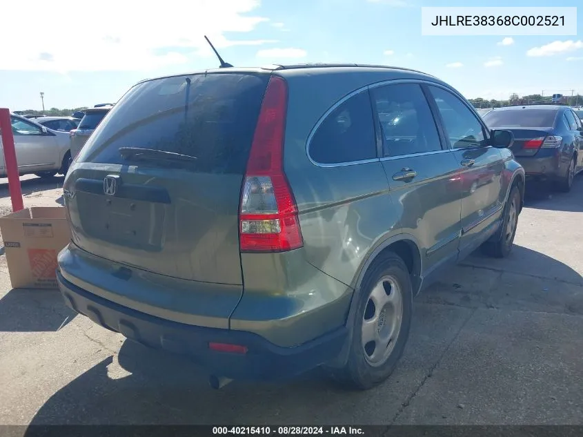 JHLRE38368C002521 2008 Honda Cr-V Lx