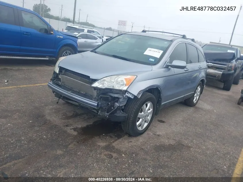 JHLRE48778C032457 2008 Honda Cr-V Ex-L