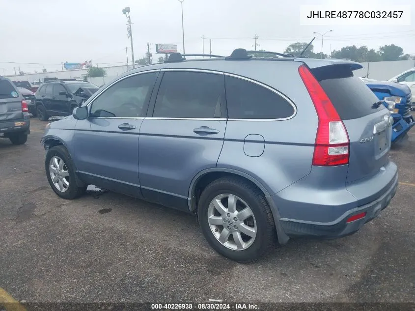 JHLRE48778C032457 2008 Honda Cr-V Ex-L