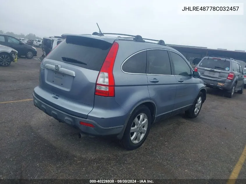 JHLRE48778C032457 2008 Honda Cr-V Ex-L