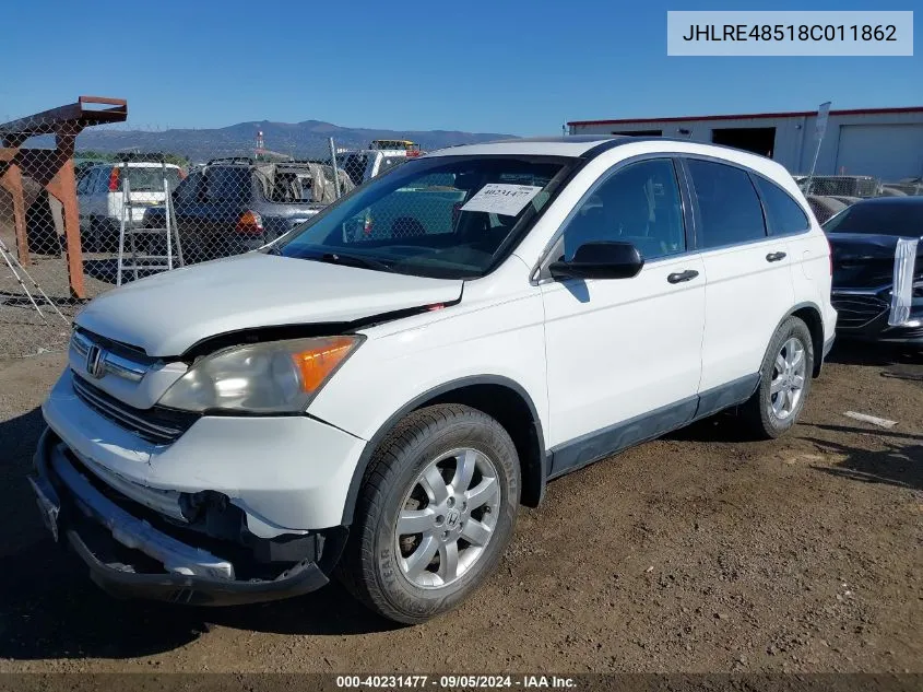 JHLRE48518C011862 2008 Honda Cr-V Ex