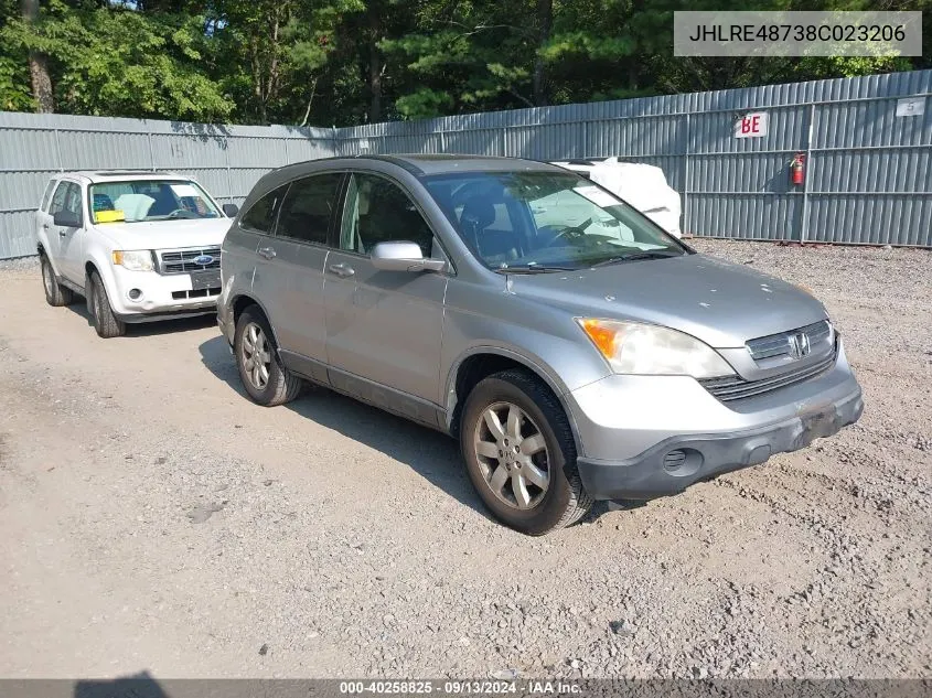 2008 Honda Cr-V Ex-L VIN: JHLRE48738C023206 Lot: 40258825