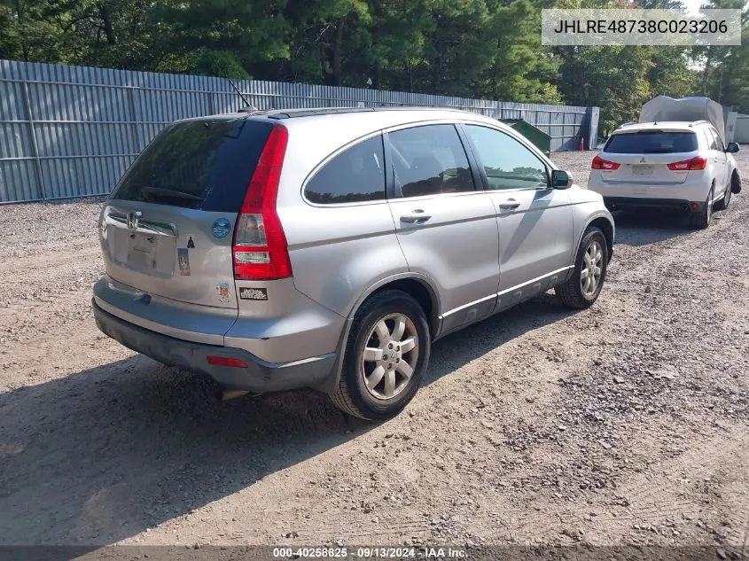 JHLRE48738C023206 2008 Honda Cr-V Ex-L