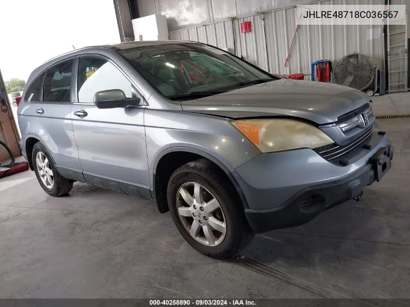 JHLRE48718C036567 2008 Honda Cr-V Ex-L