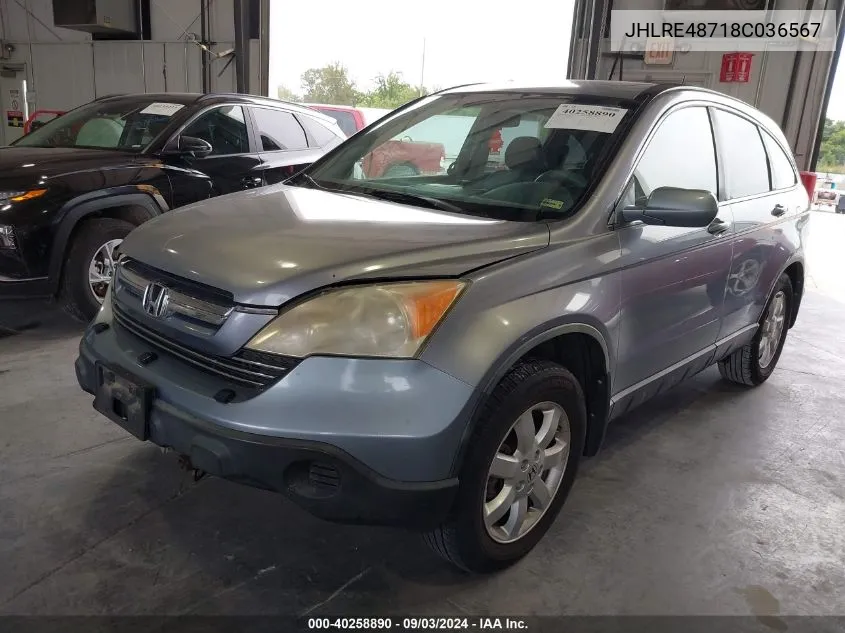 JHLRE48718C036567 2008 Honda Cr-V Ex-L